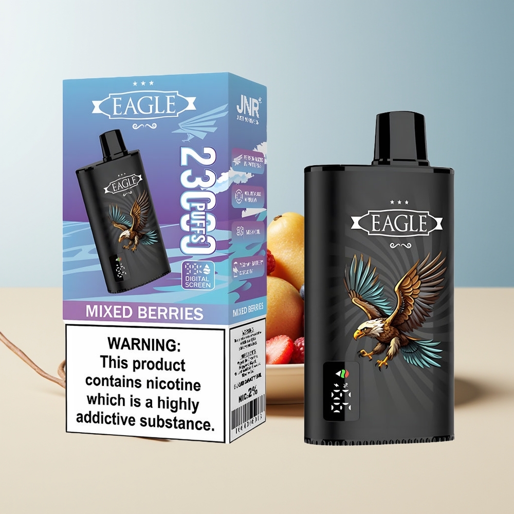 Veleprodaja Slovenija JNR EAGLE Smart 23000 Puffs Mešane Jagode Digital Screen Adjustable Airflow