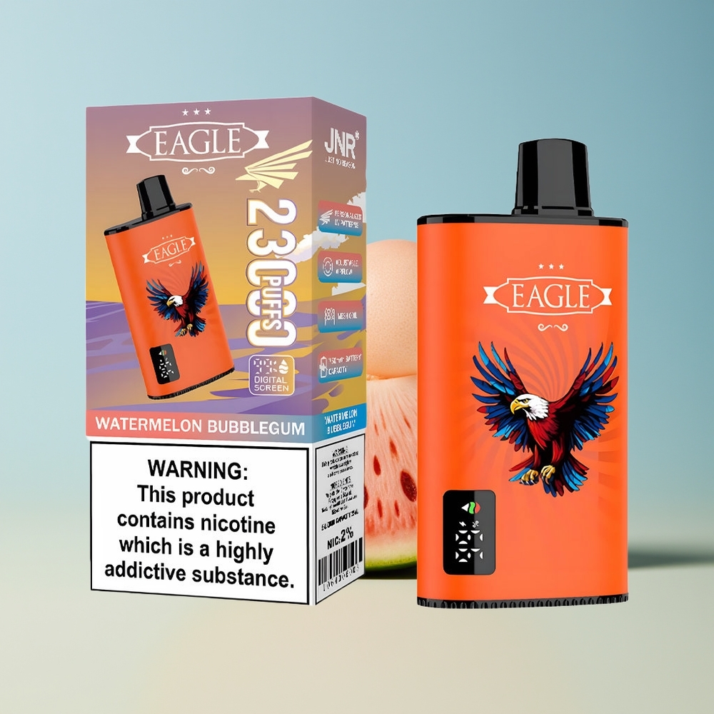 Veleprodaja Slovenija JNR EAGLE Smart 23000 Puffs Vape Melona Bubblegum 10ohm Mesh Coil 25ml e-Liquid Capacity