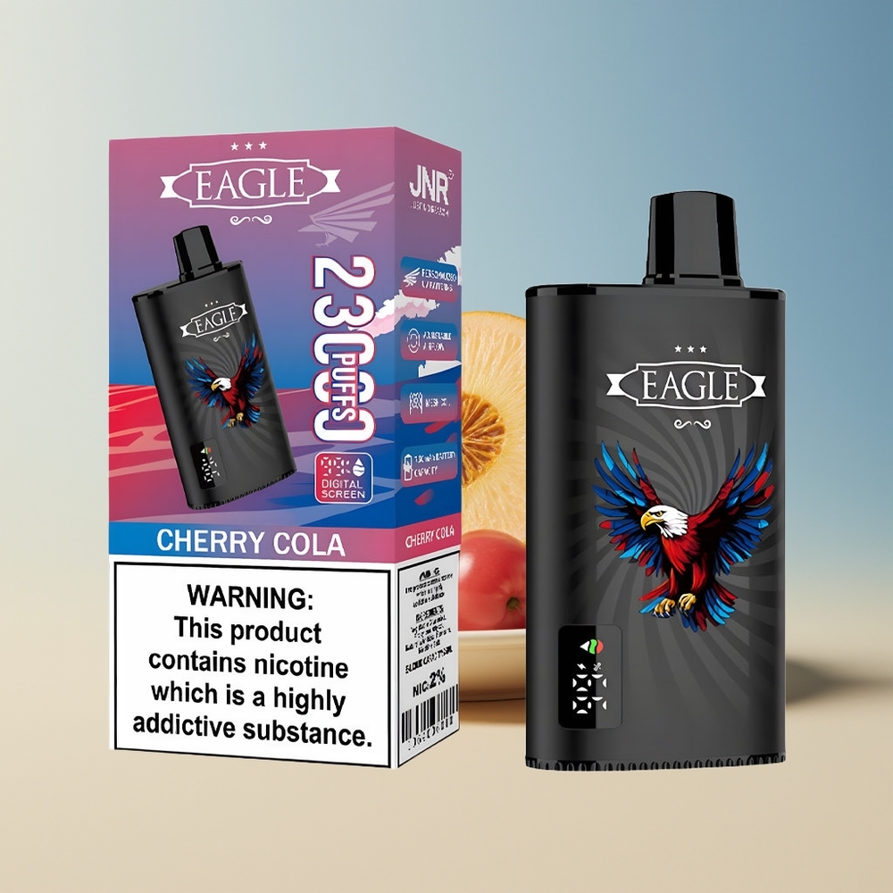 Veleprodaja Slovenija JNR EAGLE Smart 23000 Puffs Češnja Kola Digitalni zaslon 10ohm Mesh Coil