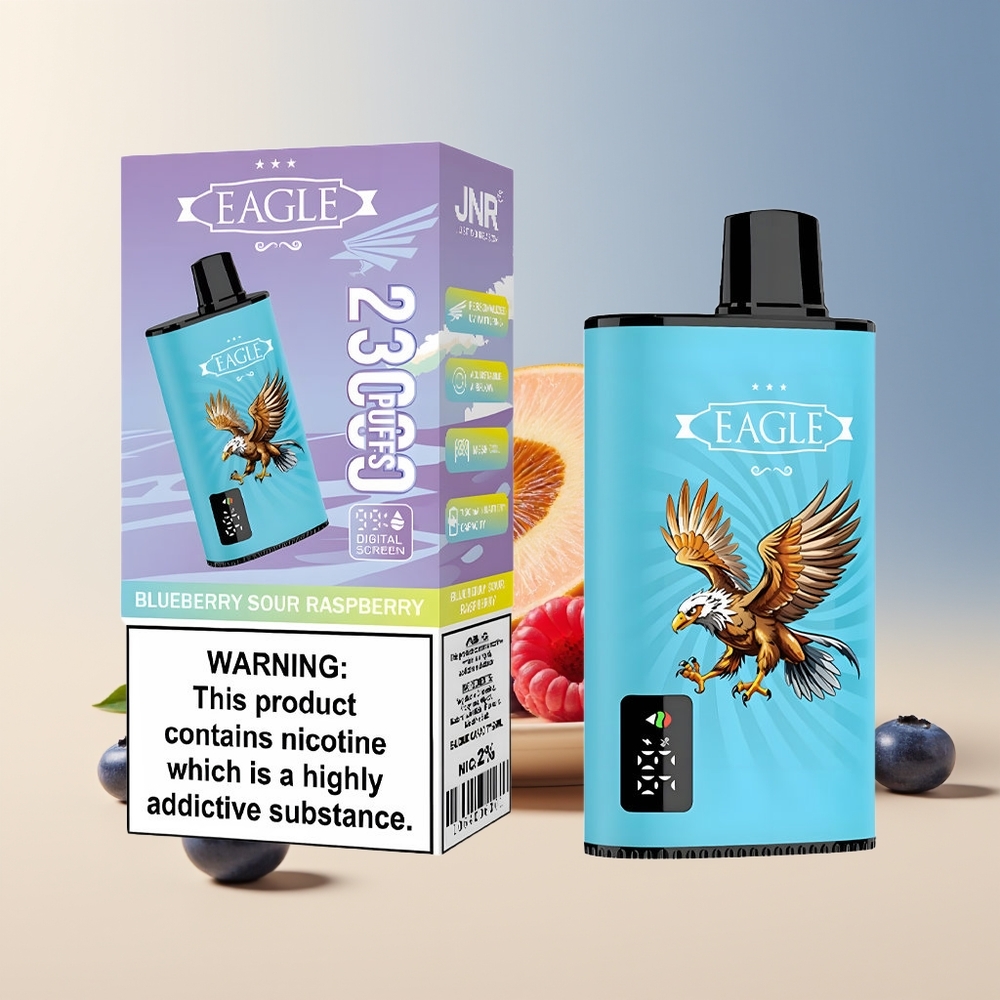 Veleprodaja Slovenija JNR EAGLE Smart 23000 Pufov Vape Borovnica Kisla Malina Digitalni Zaslon 25ml e-Tekočina