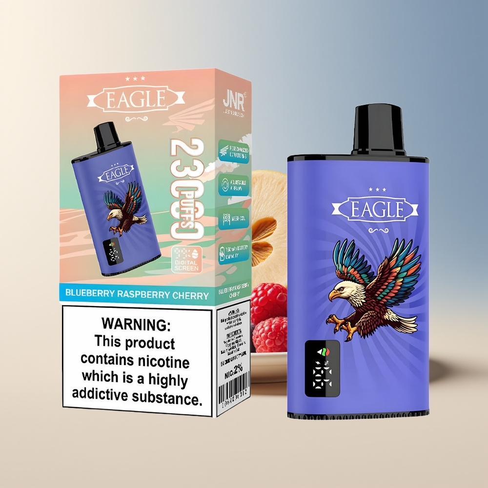 Veleprodaja Slovenija JNR EAGLE Smart 23000 Pufov Vape Borovnica Malina Češnja Digitalni zaslon 25ml e-Liquid
