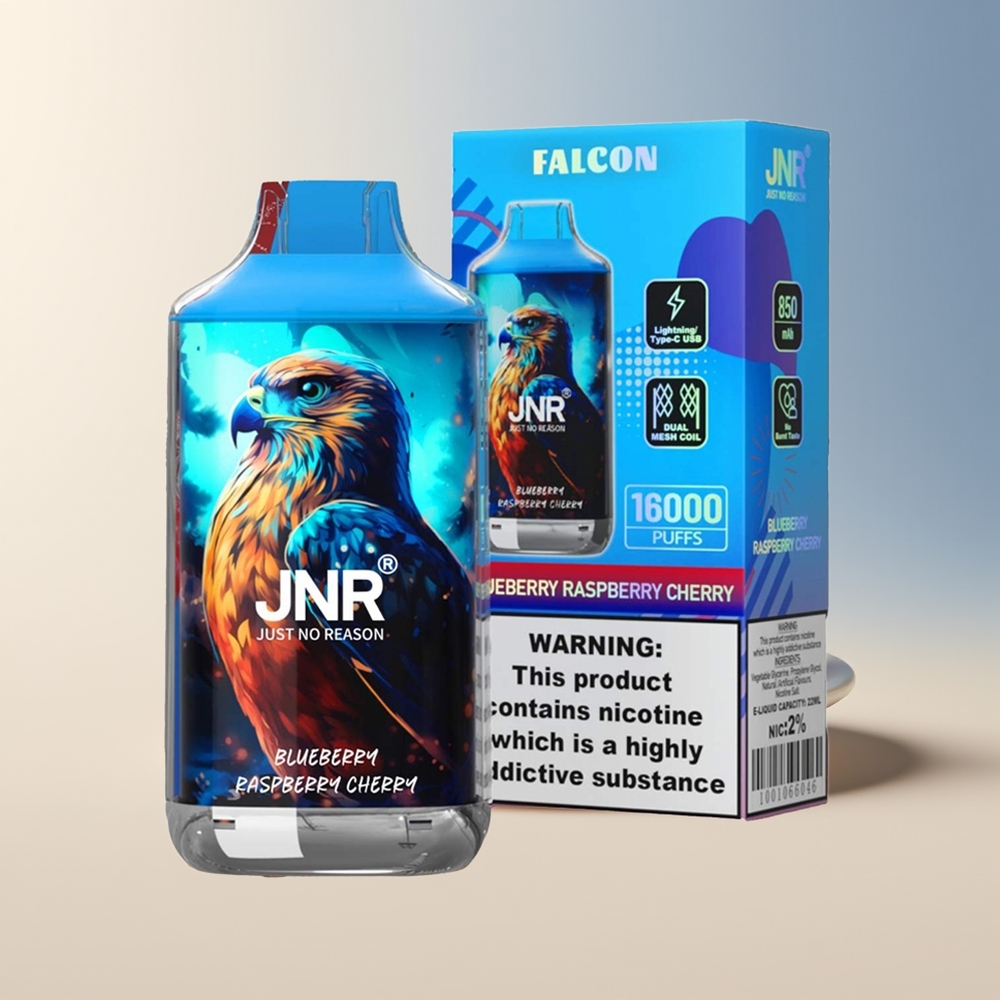 Veleprodaja Slovenija JNR Falcon 16000 Puffs Borovnica Malina Češnja Dual Mesh Coil Smart LED Display