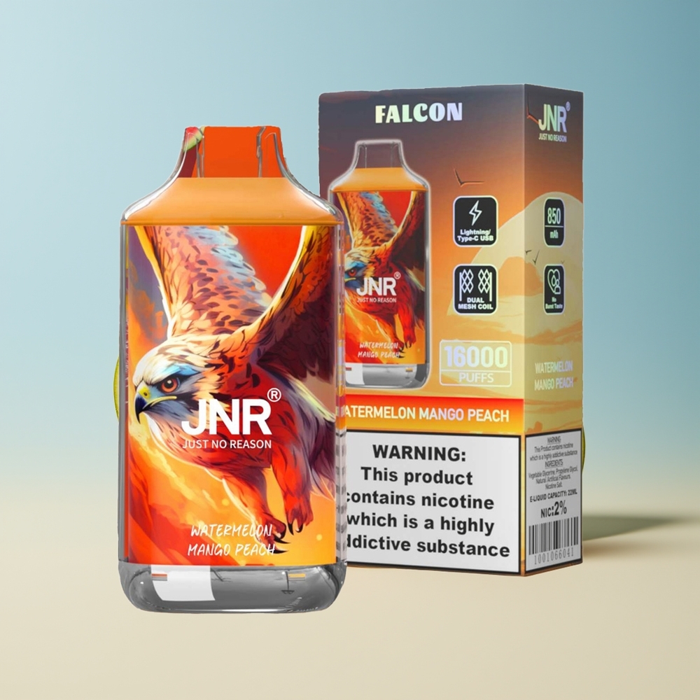 Veleprodaja Slovenija JNR Falcon 16000 Puffs Dual Mesh Coil Vape Lubenica Mango Breskev