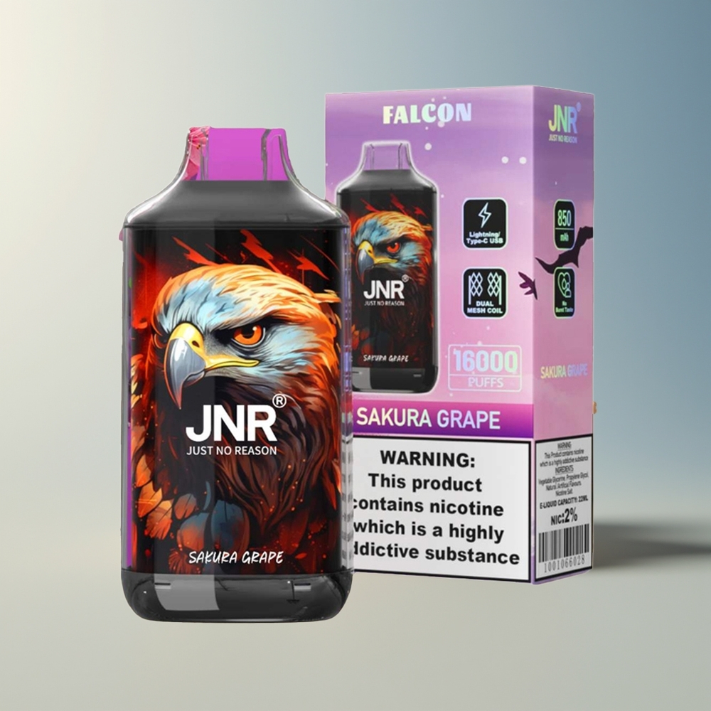 Veleprodaja Slovenija JNR Falcon 16000 Puffs Sakova Grozdje Dual Mesh Coil Smart LED Display