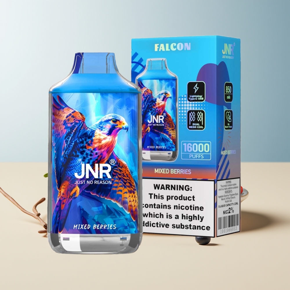 Veleprodaja Slovenija JNR Falcon 16000 Pufov Mešani Jagodi 850 mAh