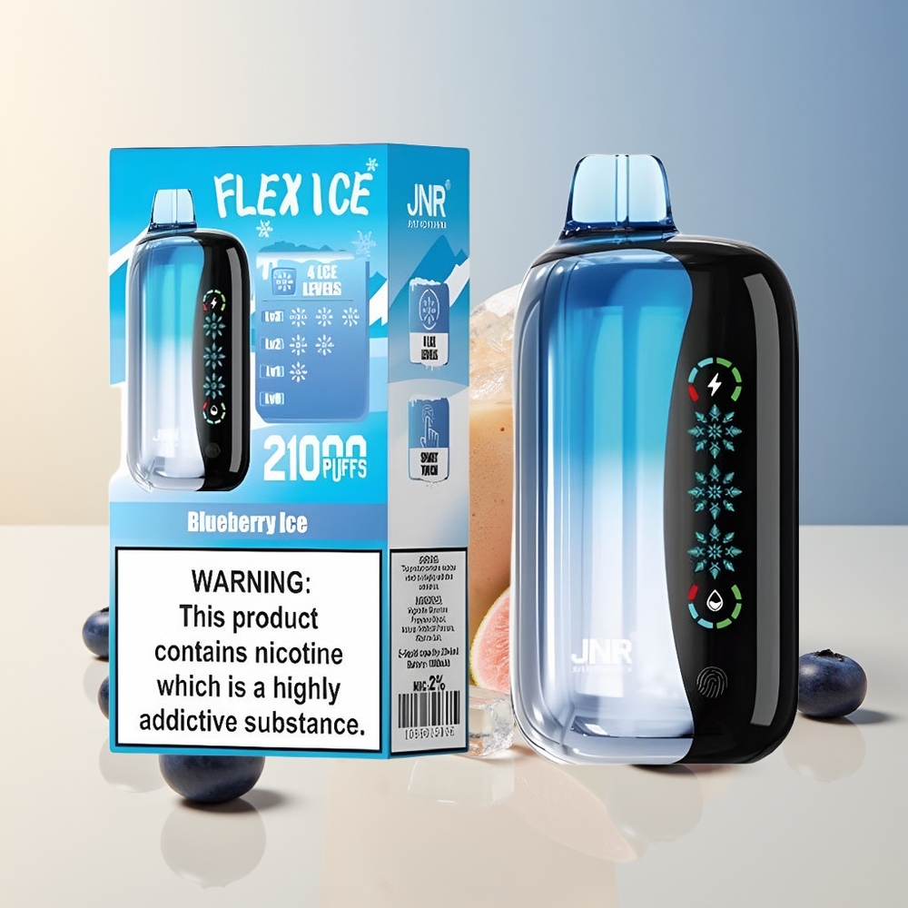 Veleprodaja Slovenija JNR Flex Ice 21000 Pofov Vape Borovnica Led Prilagodljiv Ice 12 Ohm Dual Mesh