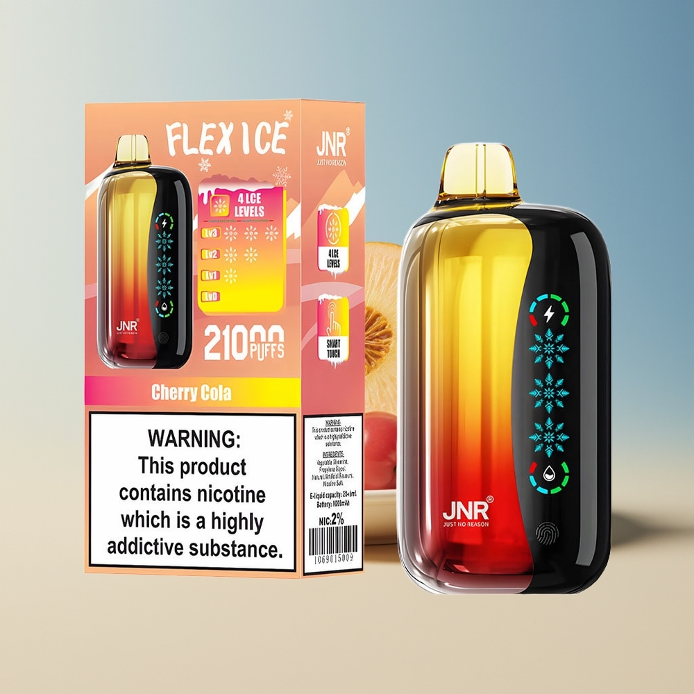 Veleprodaja Slovenija JNR Flex Ice 21000 Pufi Cherry Cola Prilagodljiv Ice 12 Ohm Dual Mesh