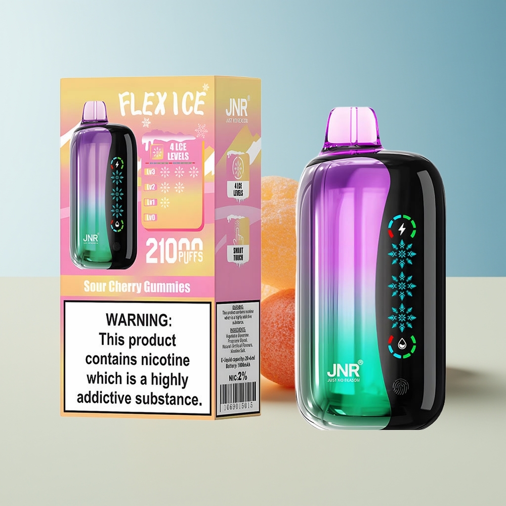 Veleprodaja Slovenija JNR Flex Ice 21000 Pufi Dvojna Mreža Kisli Gumiji Češnja