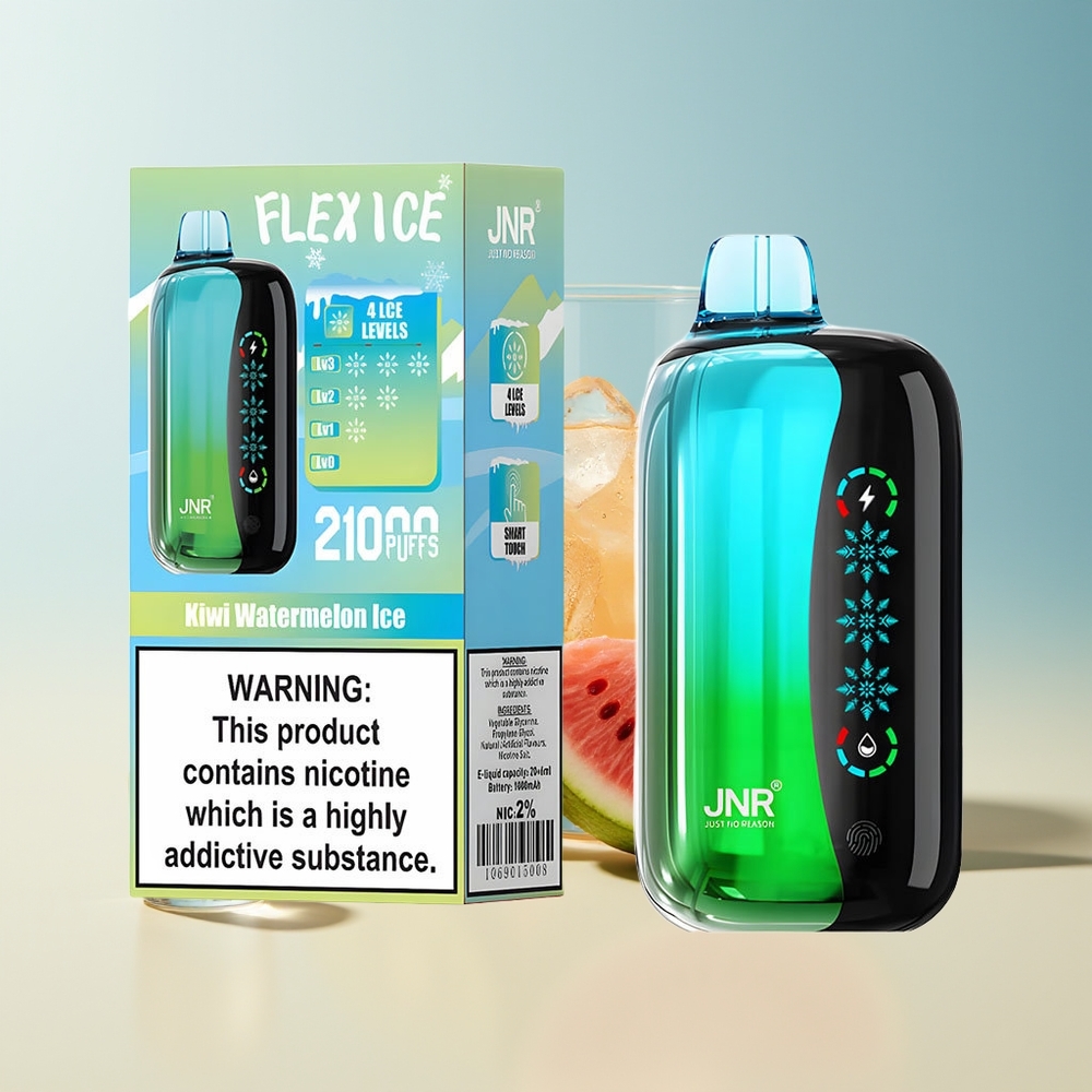 Veleprodaja Slovenija JNR Flex Ice 21000 Pufov Vape Kiwi Lubenica Led Dual Mesh Touch Screen