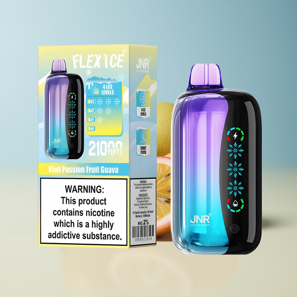 Veleprodaja Slovenija JNR Flex Ice 21000 Pufov Vape Kiwi Pasijonka Guava Prilagodljiv Led Nicotine 5 Type-C Polnjenje