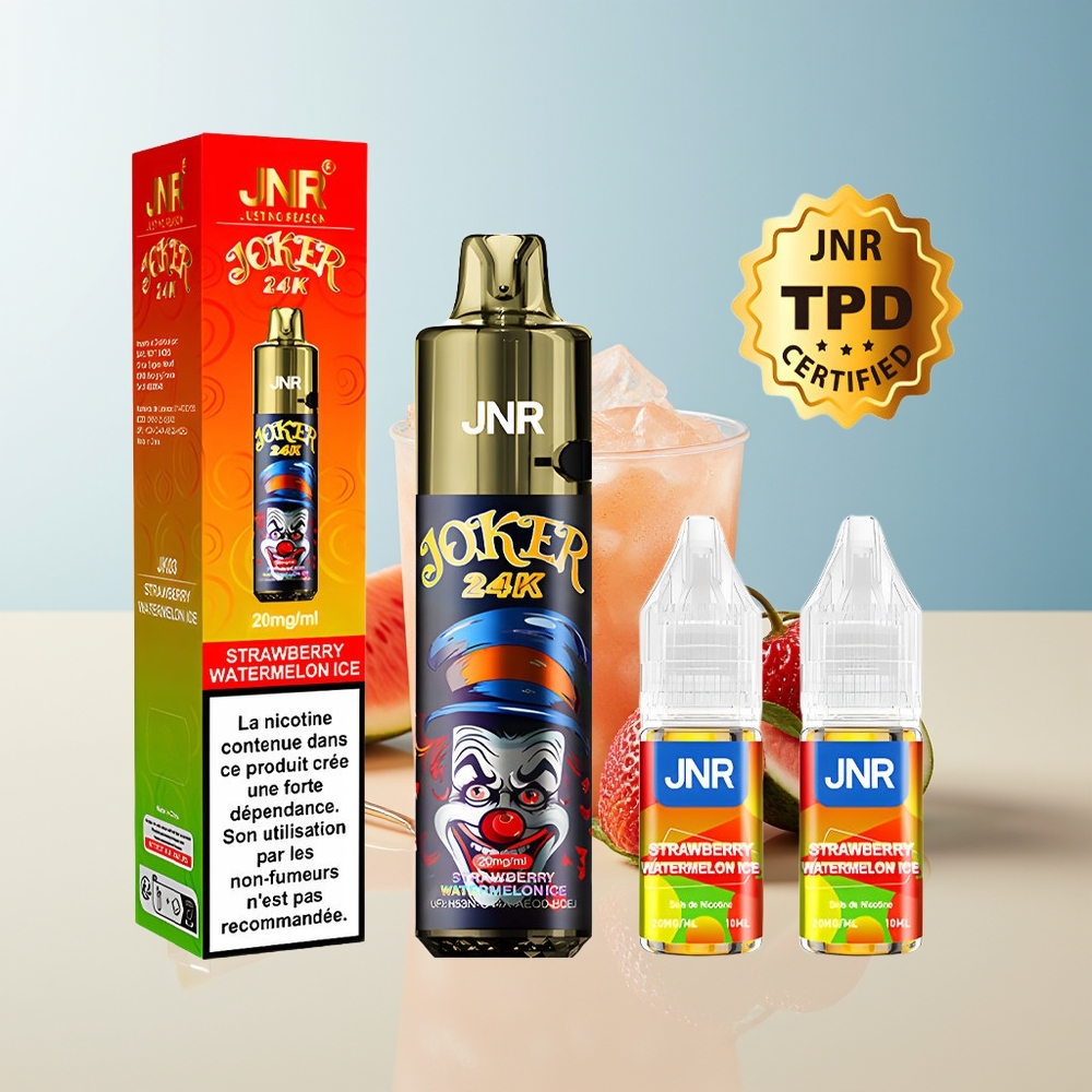 Veleprodaja Slovenija JNR Joker 24000 Puff Vape Jagoda Lubenica Led 800mAh 2 Nikotin