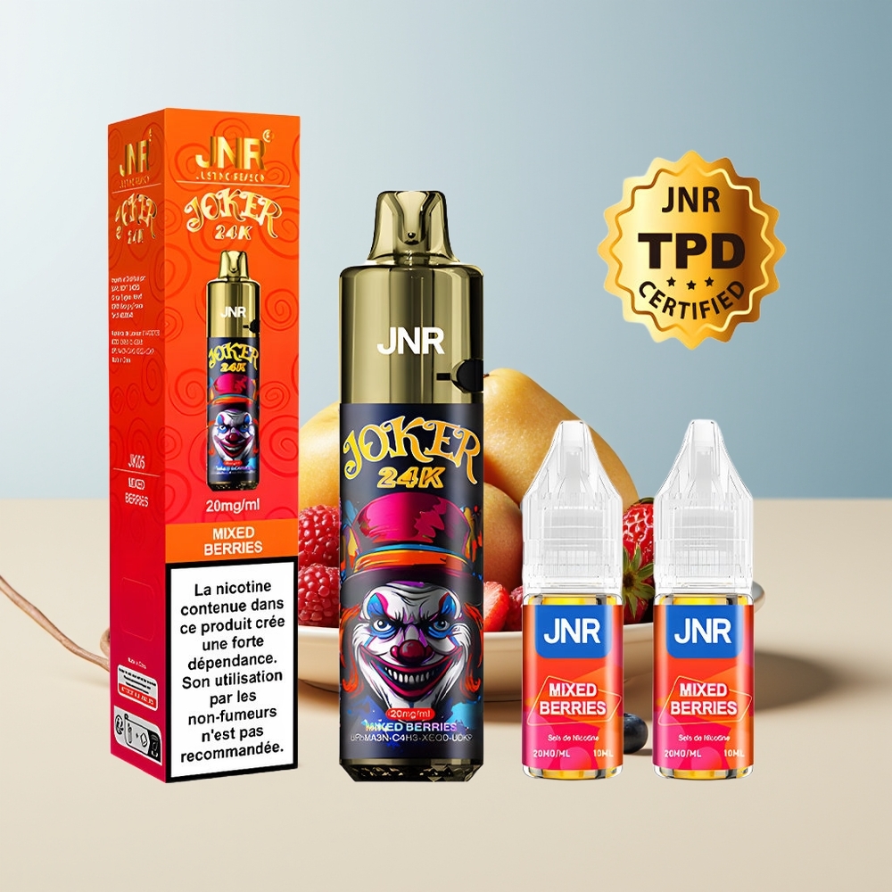 Veleprodaja Slovenija JNR Joker 24000 Puffov Mešane Jagode 2 Nikotina 800mAh Baterija