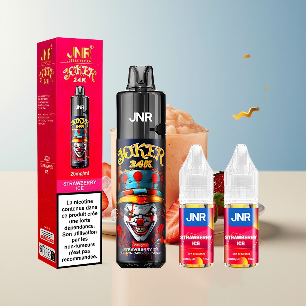 Veleprodaja Slovenija JNR Joker 24000 Pufi Jagoda Led 2 Nikotin 800mAh Baterija