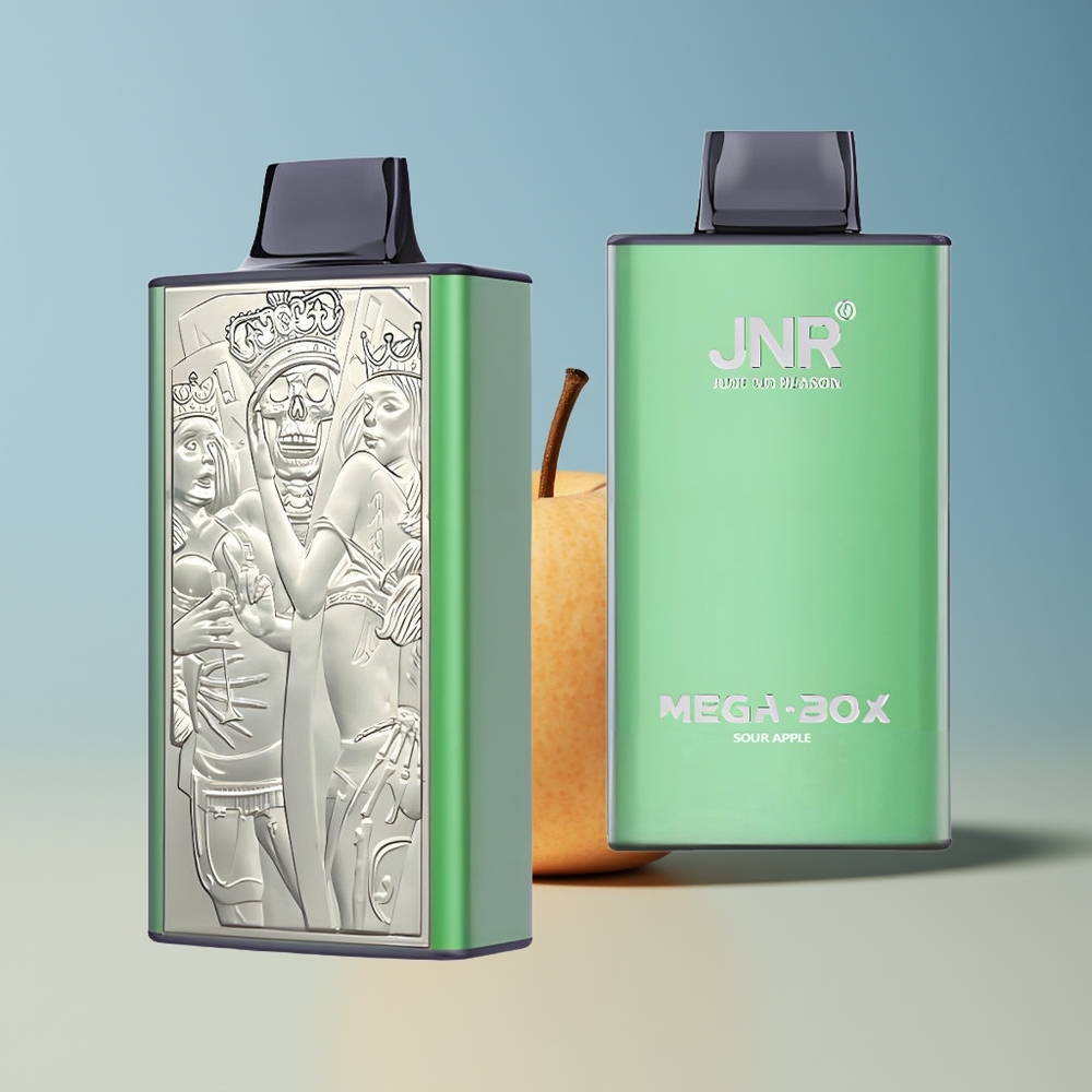 Veleprodaja Slovenija JNR Mega Box 25000 Puffov Vape Kislo Jabolko Dual Mesh Coil  Dual Core