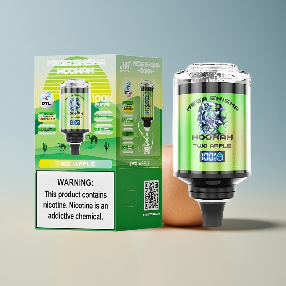 Veleprodaja Slovenija JNR Mega Shisha Hookah 100K Dve Jabolki Kompatibilnost z Namizjem 60ml Interaktivni Pametni Zaslon