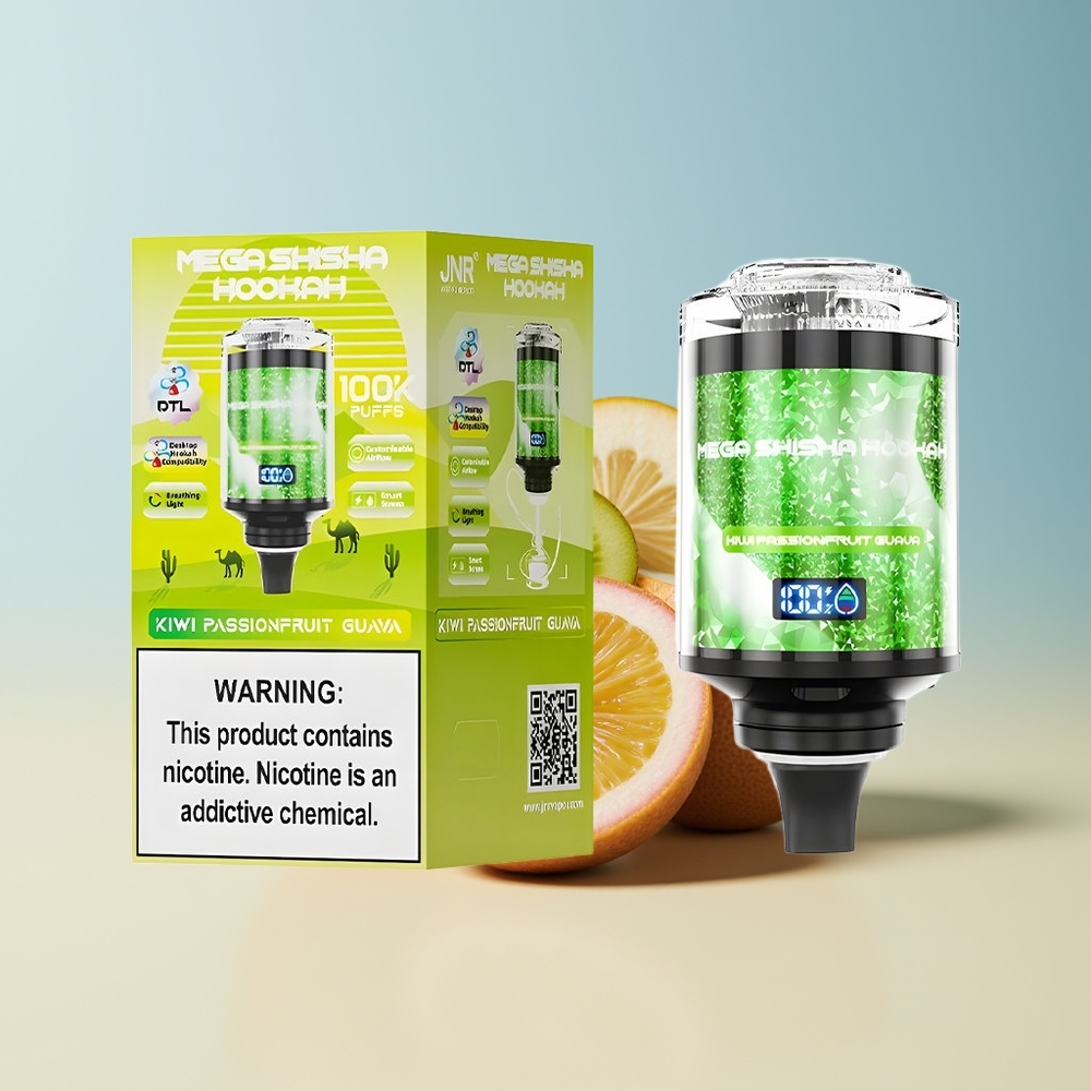 Veleprodaja Slovenija JNR Mega Shisha Hookah 100K Kiwi Pasijonka Guava 2200mAh Zračni Tok