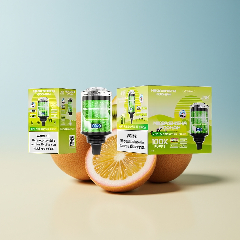 Veleprodaja Slovenija JNR Mega Shisha Hookah 100K Kiwi Pasijonka Guava 2200mAh Zračni Tok