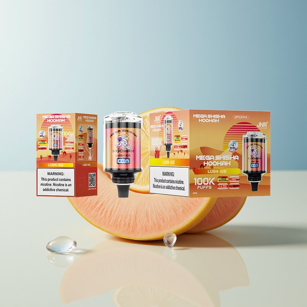 Veleprodaja Slovenija JNR Mega Shisha Hookah 100K Ledenoledna kombinacija 2200mAh Interaktivni pametni zaslon