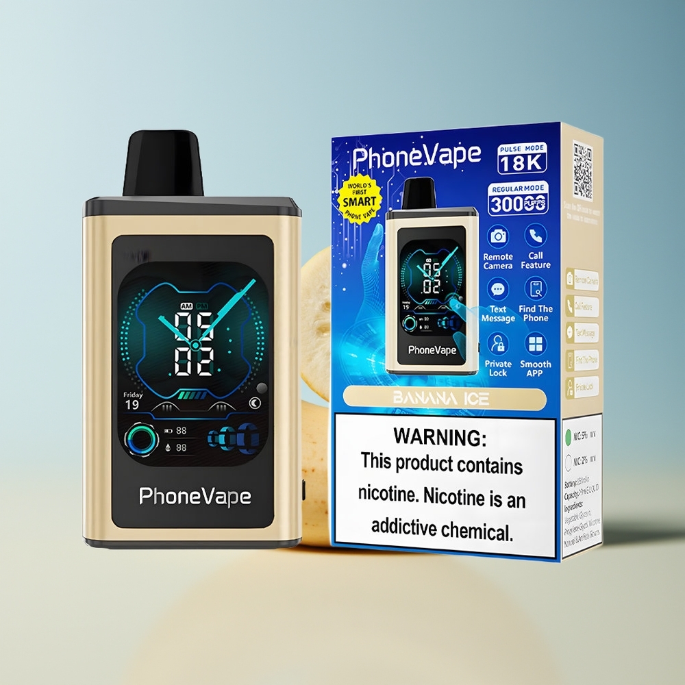 Veleprodaja Slovenija JNR PhoneVape 30000 pufov Vape Banana Ice 850mAh Type-C Rechargeable Full Display Screen