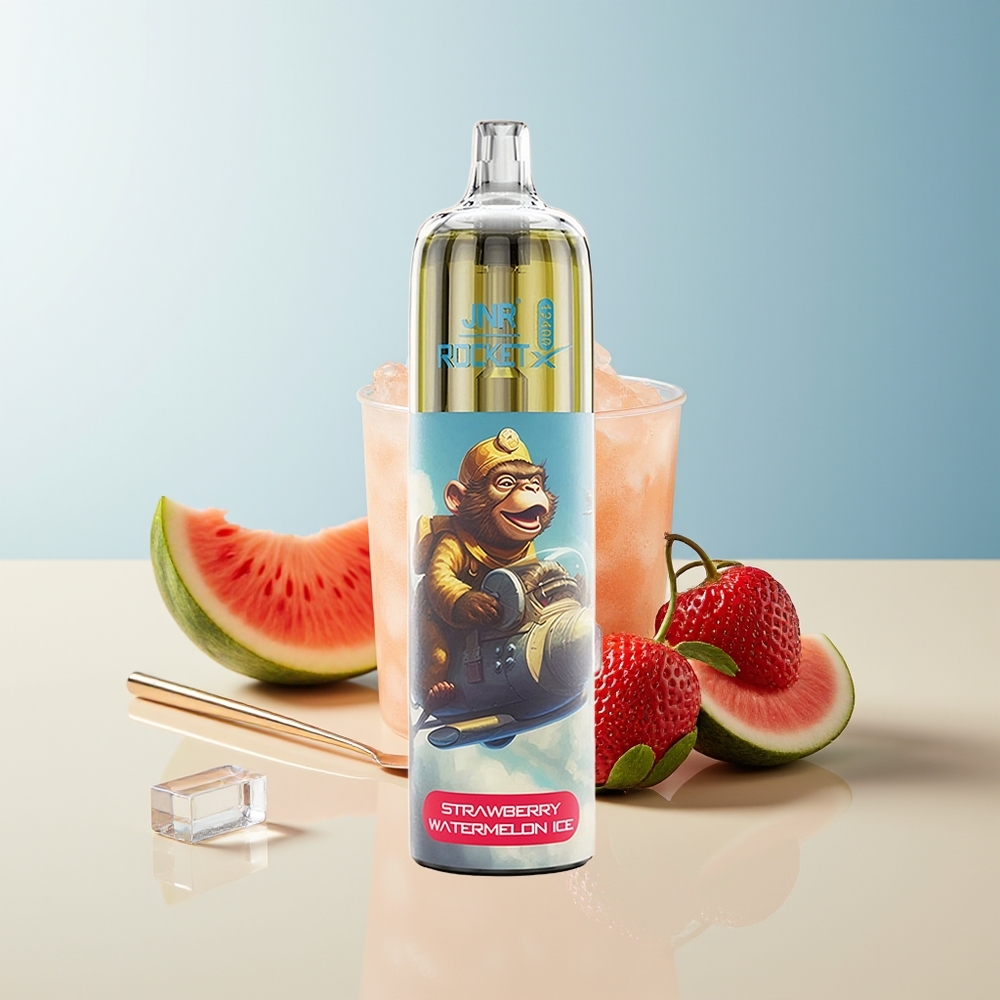 Veleprodaja Slovenija JNR Rocket-X 12400 Puffs Vape Jagoda Lubenica Led RGB luči 850mAh Baterija