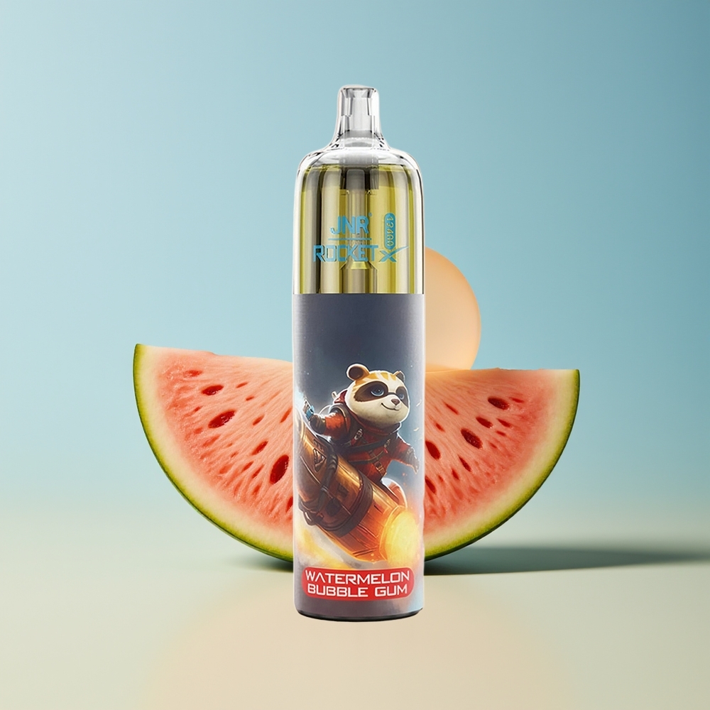 Veleprodaja Slovenija JNR Rocket-X 12400 Pufi Vape Lubenica Bubble Gum 12ohm Mesh Coil Type-C Quick Charge