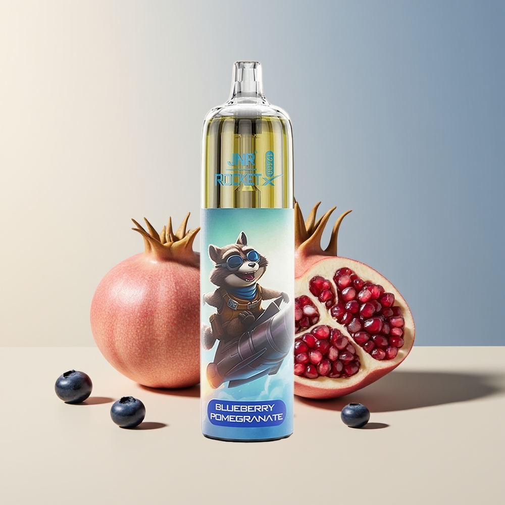 Veleprodaja Slovenija JNR Rocket-X 12400 Pufov Vape Borovnica Granatova 850mAh Type-C Hitro Polnjenje