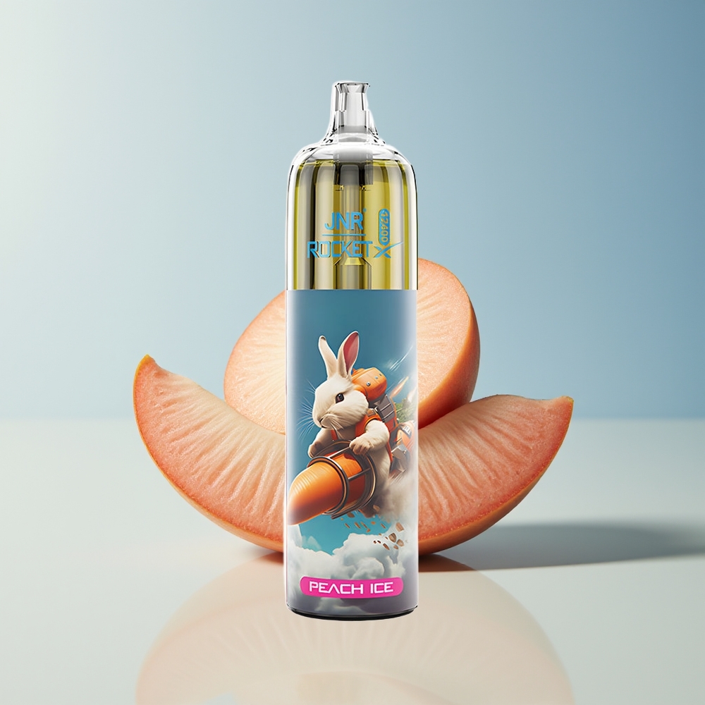 Veleprodaja Slovenija JNR Rocket-X 12400 Pufov Vape Breskev Led RGB luči 12ohm Mesh Coil