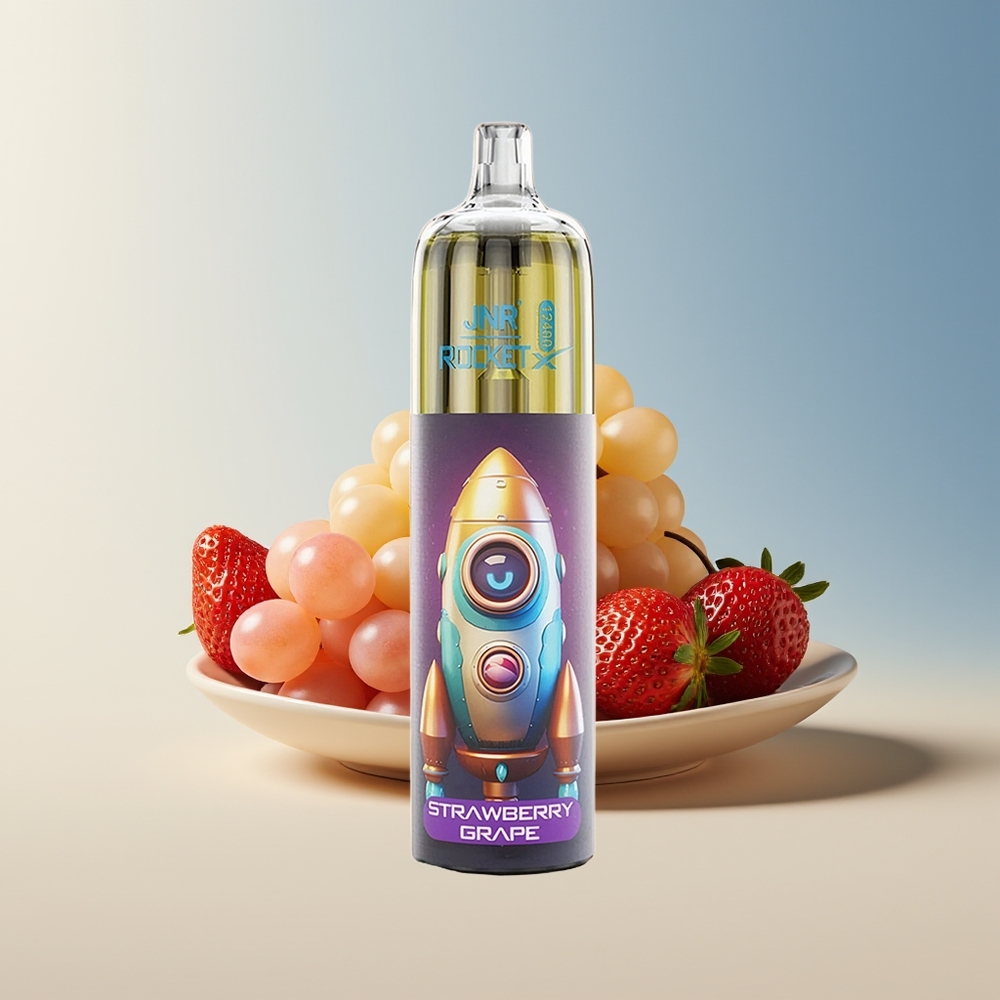 Veleprodaja Slovenija JNR Rocket-X 12400 Pufov Vape Jagoda Grozdje 25ml e-Liquid 850mAh Battery
