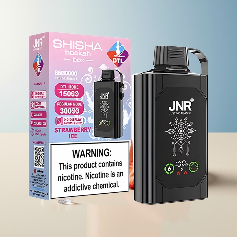 Veleprodaja Slovenija JNR Shisha Hookah Box 20500 Puffs Jagoda Led Dual Mesh Coil  Dual Core