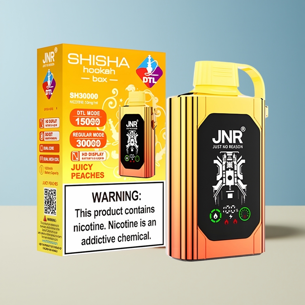 Veleprodaja Slovenija JNR Shisha Hookah Box 20500 Puffs Sočne Breskve Dual Mesh Coil  Dual Core