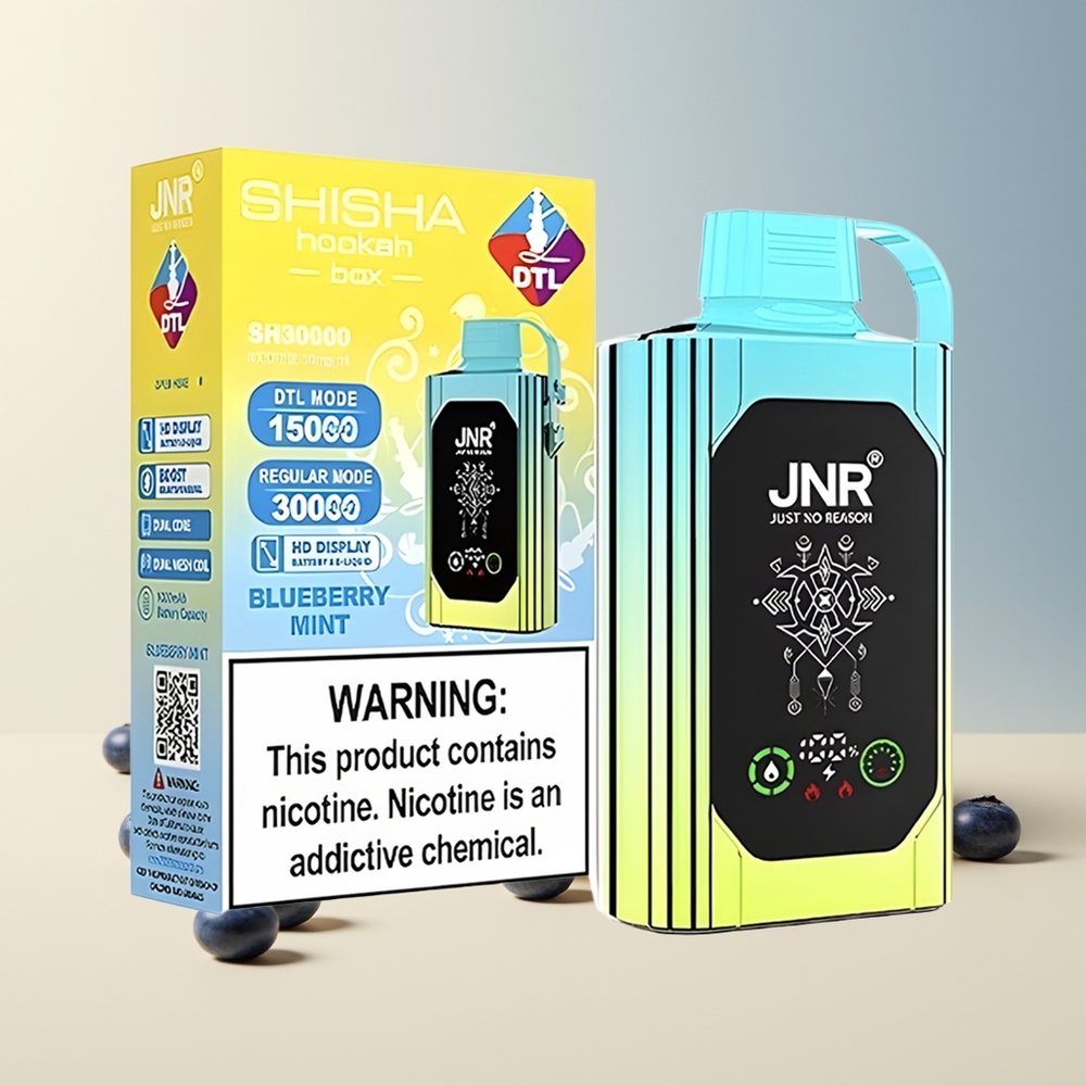 Veleprodaja Slovenija JNR Shisha Hookah Box 20500 Pufi Borovnica Meta 1000mAh Type-C