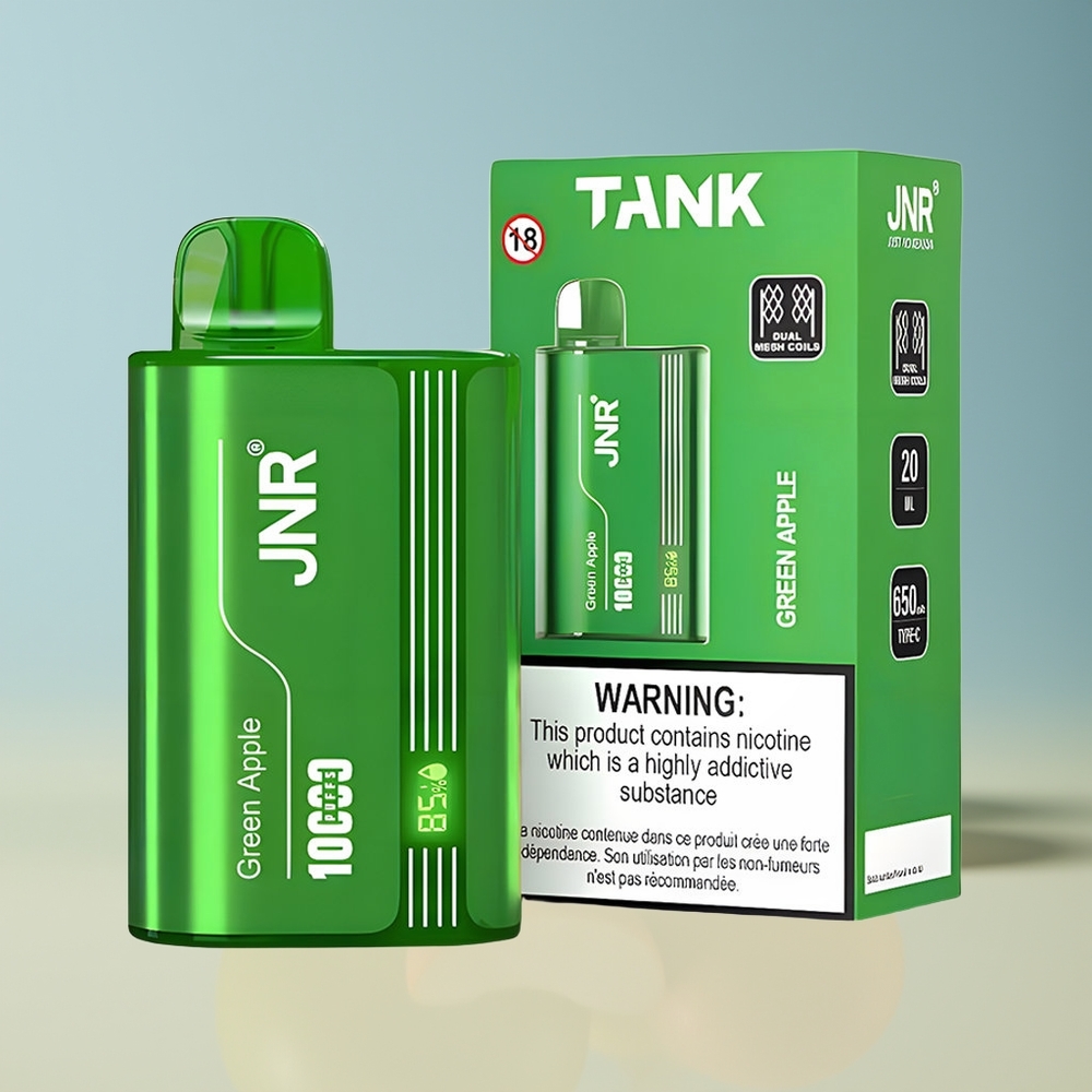 Veleprodaja Slovenija JNR Tank 10000 Puffs Zeleno Jabolko Breskeva Hruška Digitalni Prikaz Dual Mesh Coil