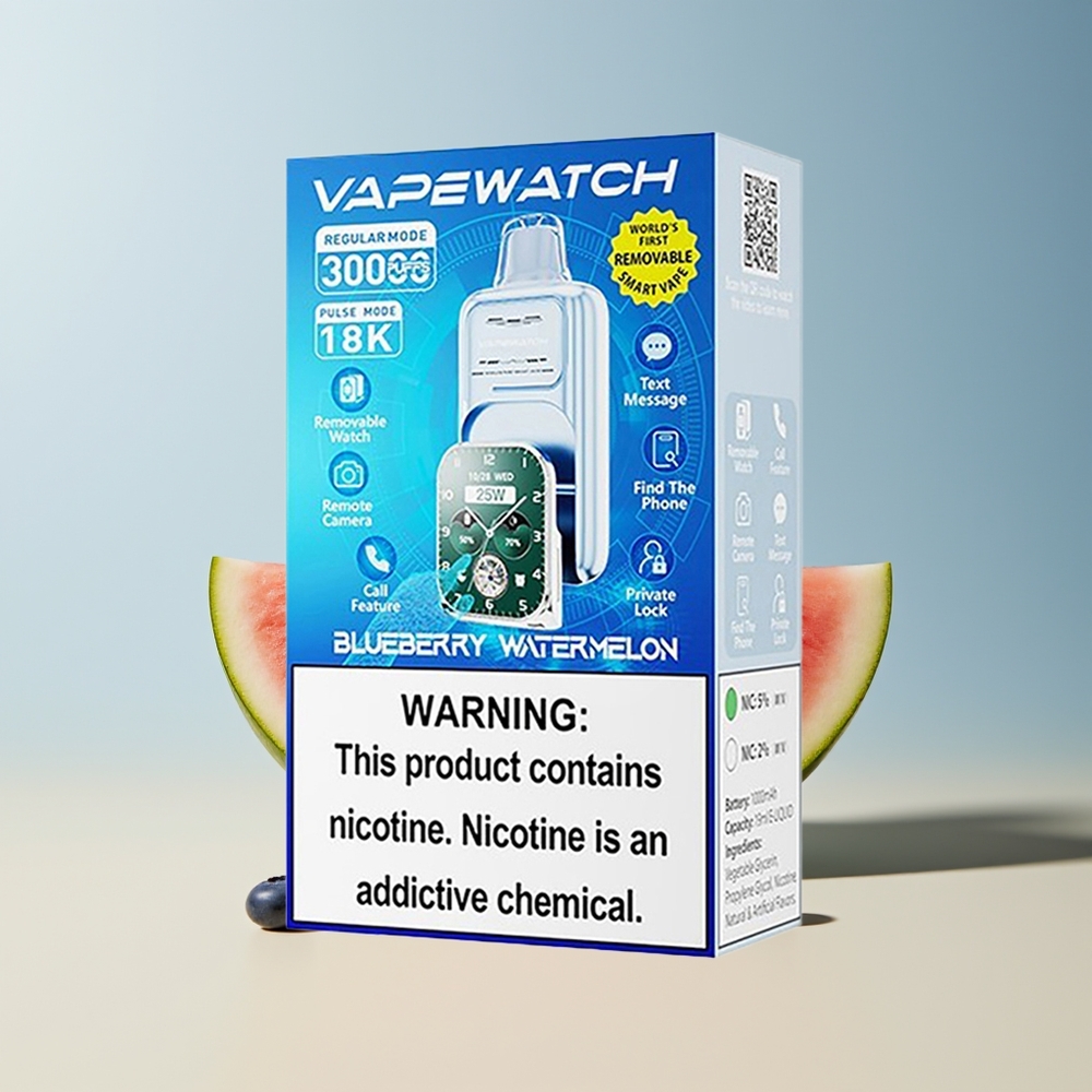 Veleprodaja Slovenija JNR VapeWatch 30000 Puffov Dual Mesh Coil Borovnica Lubenica