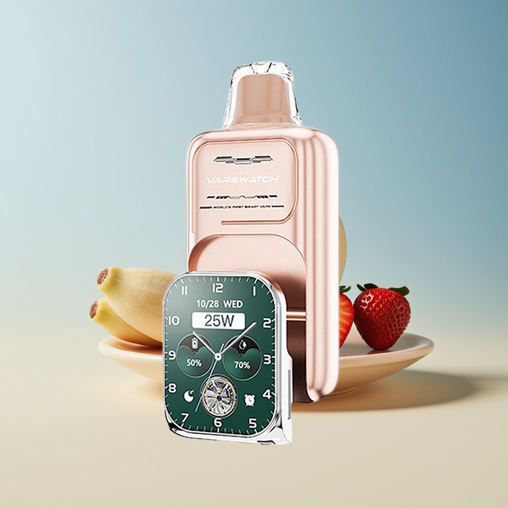 Veleprodaja Slovenija JNR VapeWatch 30000 Puffs 1000mAh Dual Mesh Coil Jagoda Banana