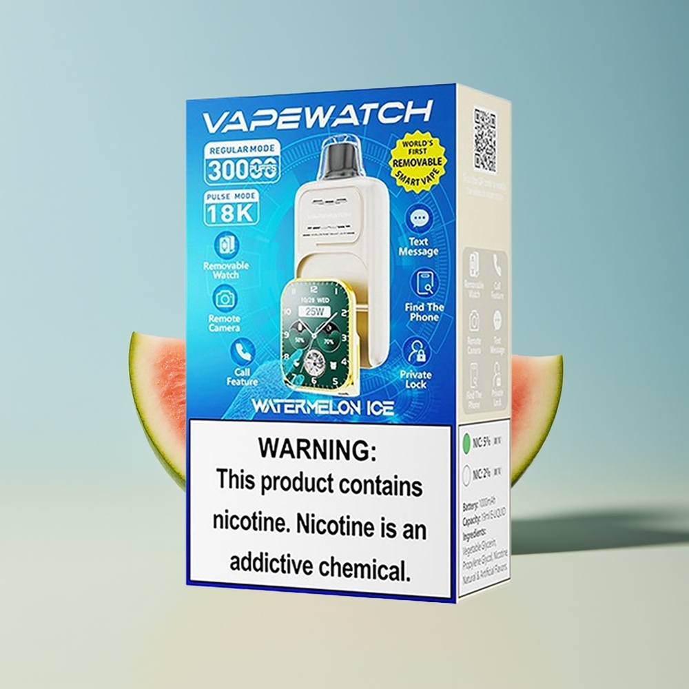 Veleprodaja Slovenija JNR VapeWatch 30000 Puffs Dual Mesh Coil Lubenica Led Vape