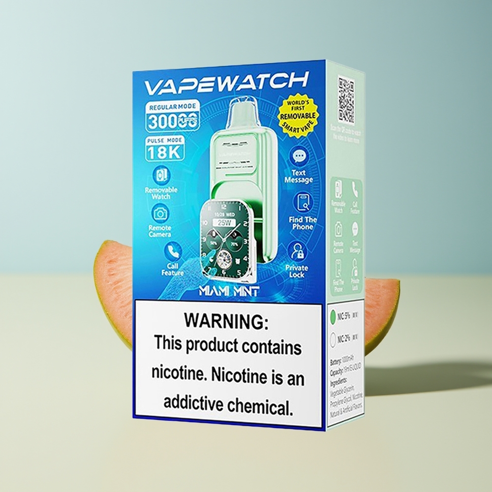 Veleprodaja Slovenija JNR VapeWatch 30000 Puffs Miami Meta 1000mAh Type-C