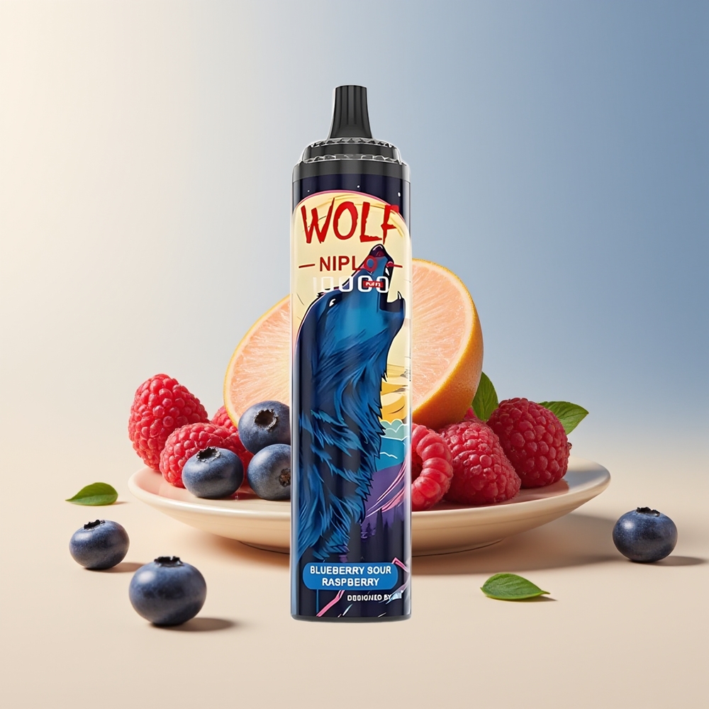 Veleprodaja Slovenija JNR Wolf Niplo 10000 Puffs Borovnica Kisla Malina Mesh Coil 10 Ohm Type-C