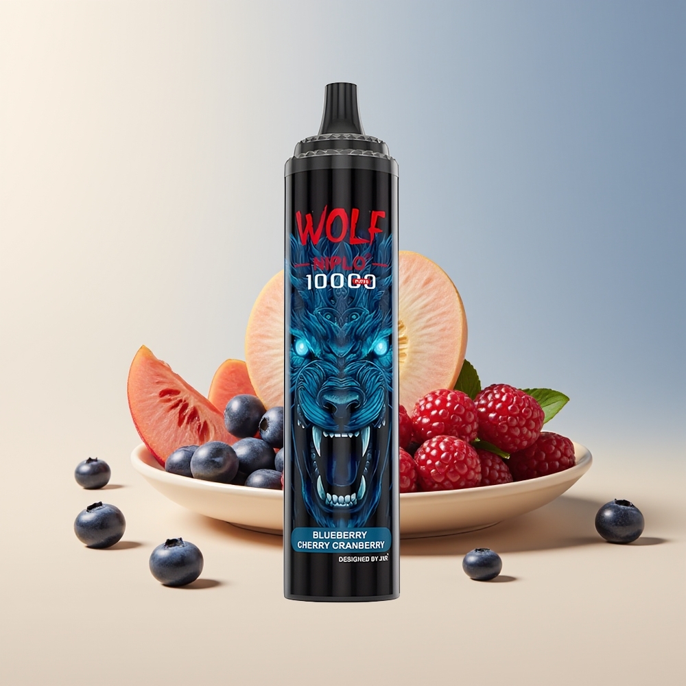 Veleprodaja Slovenija JNR Wolf Niplo 10000 Pufi Borovnica Češnja 10 Ohm 20ml