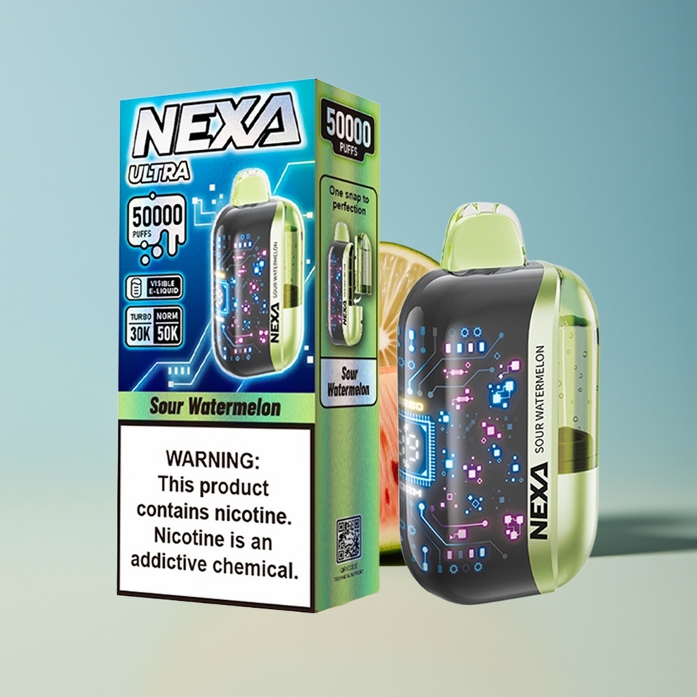 Veleprodaja Slovenija NEXA Ultra 50000 Puffov Dual Mesh Coils Kisla Lubenica 20ml 800mAh