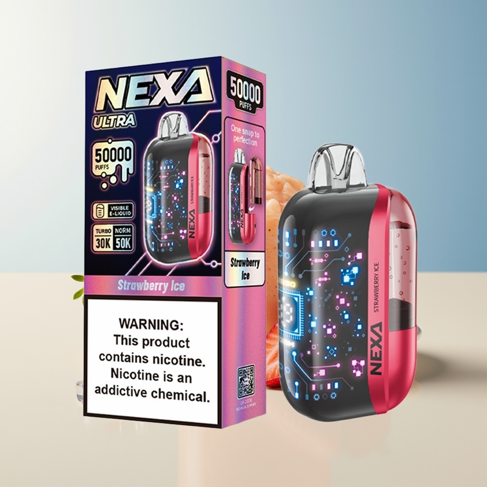 Veleprodaja Slovenija NEXA Ultra 50000 Puffs Jagodni Led 20ml 800mAh
