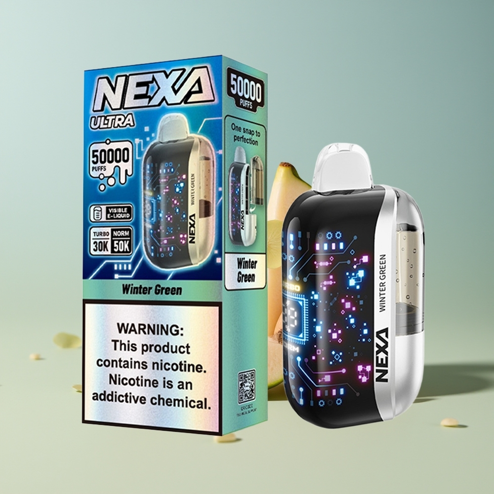 Veleprodaja Slovenija NEXA Ultra 50000 Pufov Zimsko Zelen 20ml 800mah