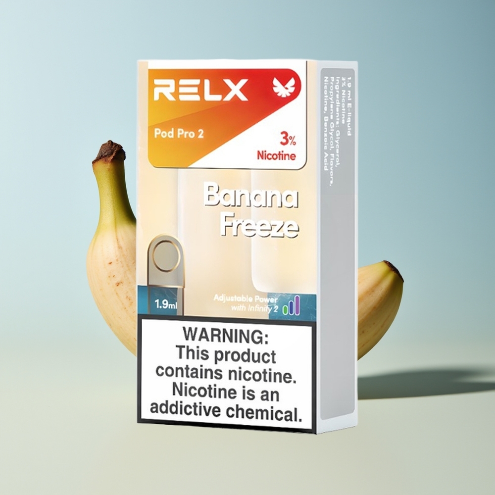 Veleprodaja Slovenija RELX Pod Pro 2 600 potegov Bananovo zmrzal 19ml 3 načini nastavitev napetosti