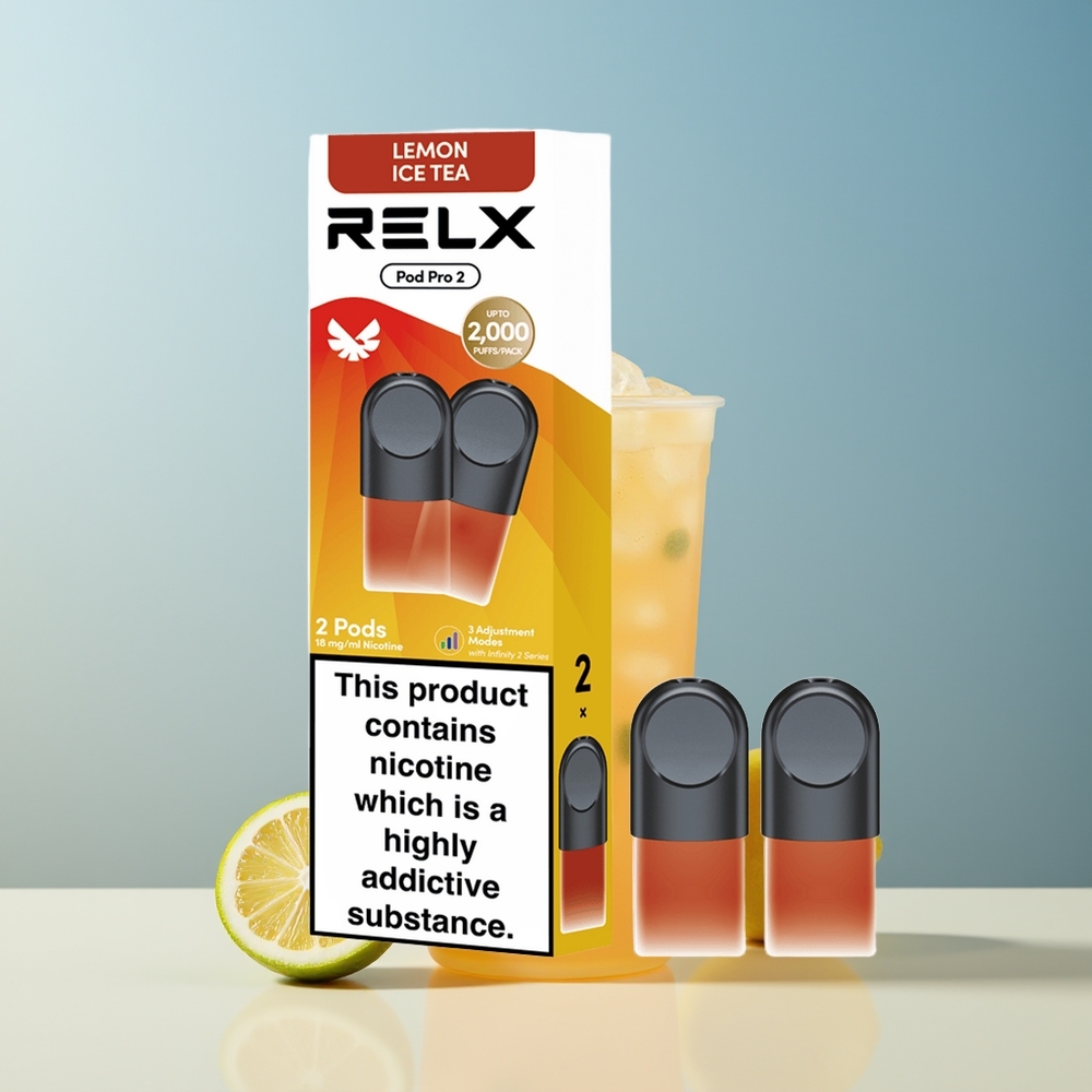 Veleprodaja Slovenija RELX Pod Pro 2 600 pufov Čaj-Limonada Ledeni Čaj 19ml 3 načini nastavitev