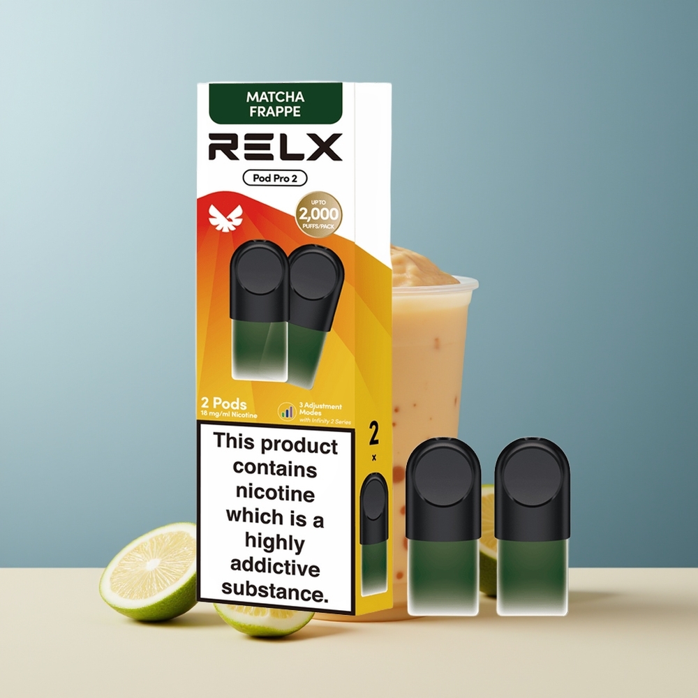 Veleprodaja Slovenija RELX Pod Pro 2 600 pufov Čaj-Matcha Frappe Čaj 19ml 3 načini prilagajanja napetosti