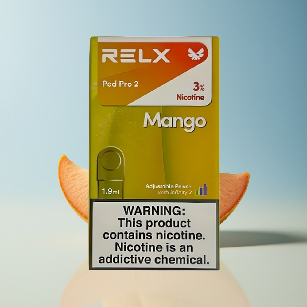 Veleprodaja Slovenija RELX Pod Pro 2 600 pušov Mangova led 19ml 3 načini nastavitev