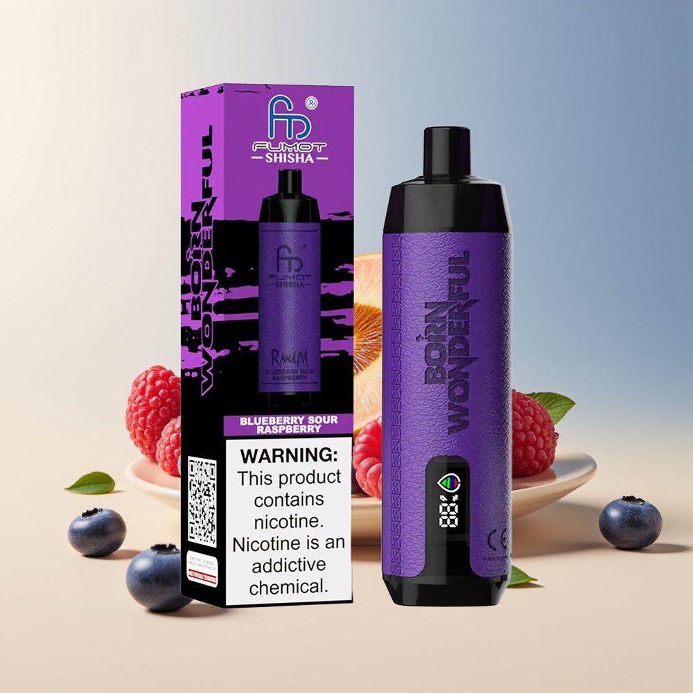 Veleprodaja Slovenija RandM Fumot Shisha 10000 Puff Vape Borovnica Kisla Malina 18ml 05 Nikotina
