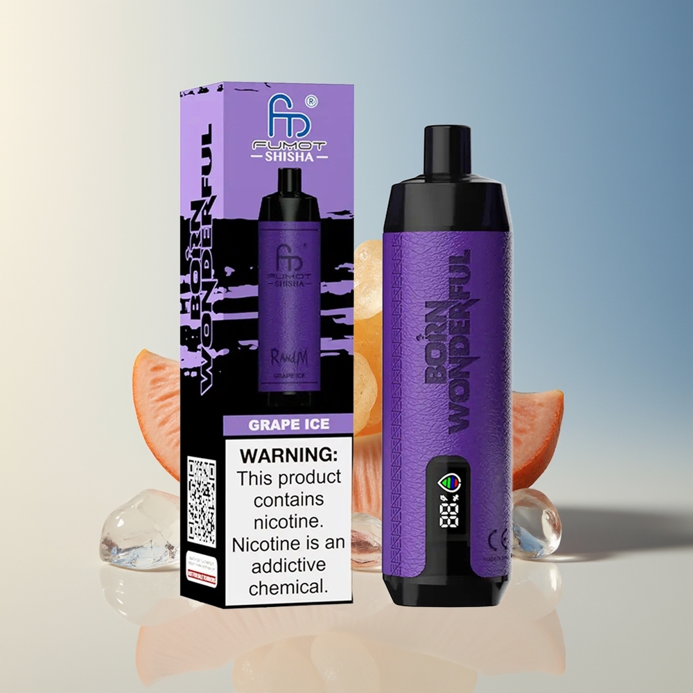 Veleprodaja Slovenija RandM Fumot Shisha 10000 Puffov Vape Grozdni Led 18ml 850mAh