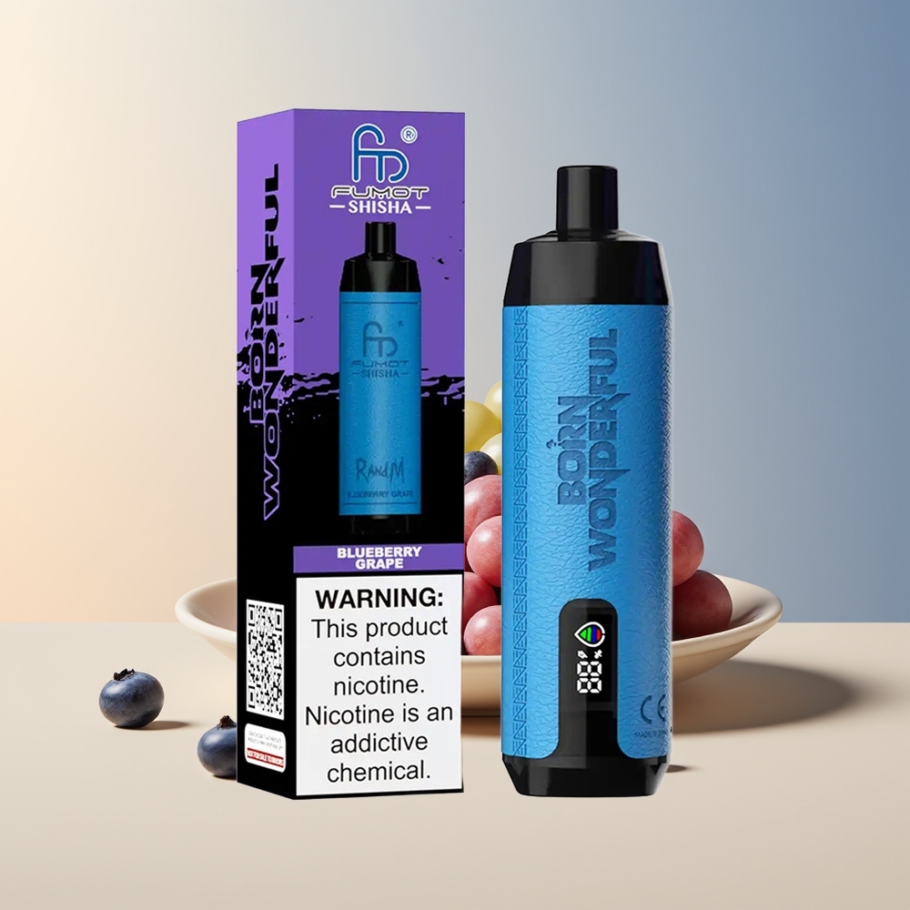 Veleprodaja Slovenija RandM Fumot Shisha 10000 Puffs Borovnica Grozdje 18ml e-tekočina