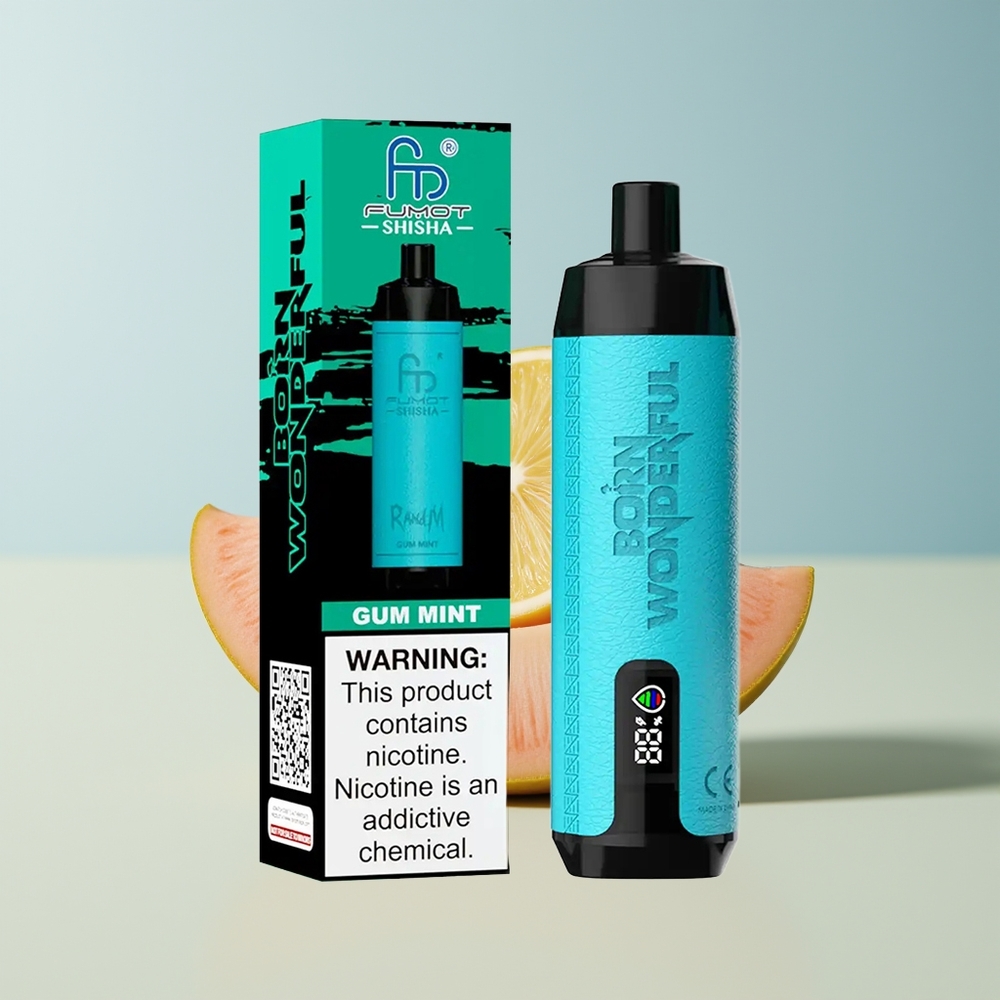 Veleprodaja Slovenija RandM Fumot Shisha 10000 Puffs Gum Mint 18ml 05 Nikotina