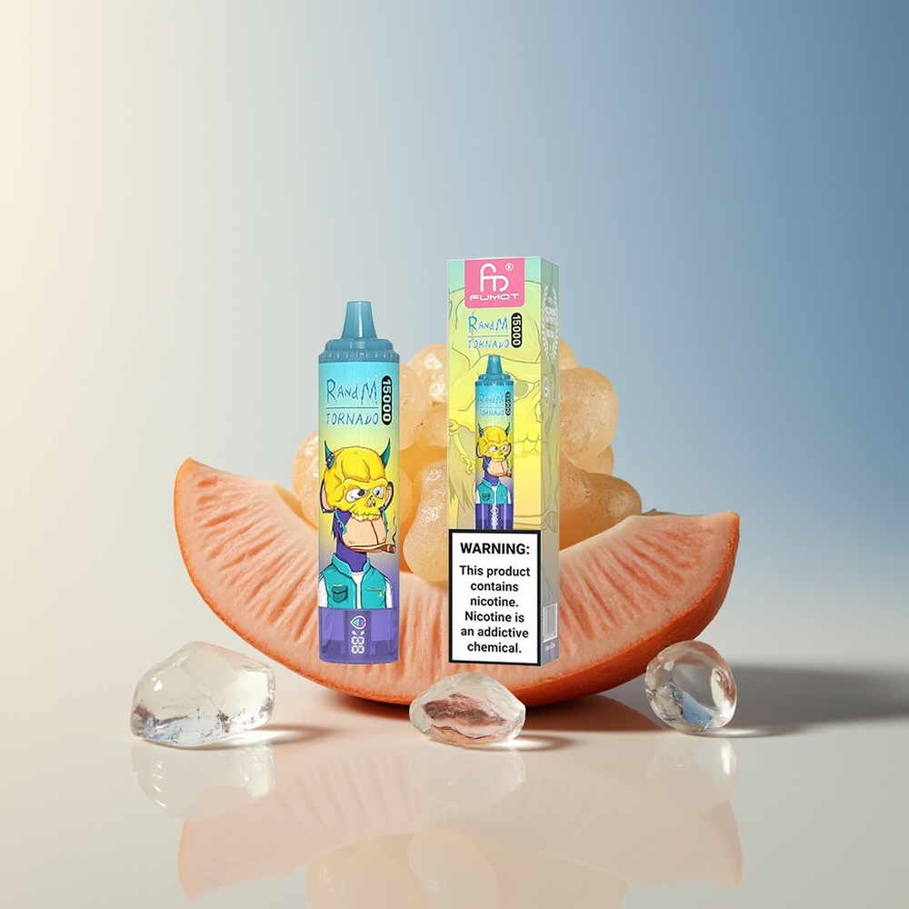 Veleprodaja Slovenija RandM Fumot Tornado 15000 Puffs 25ml Vape Grozdji Led